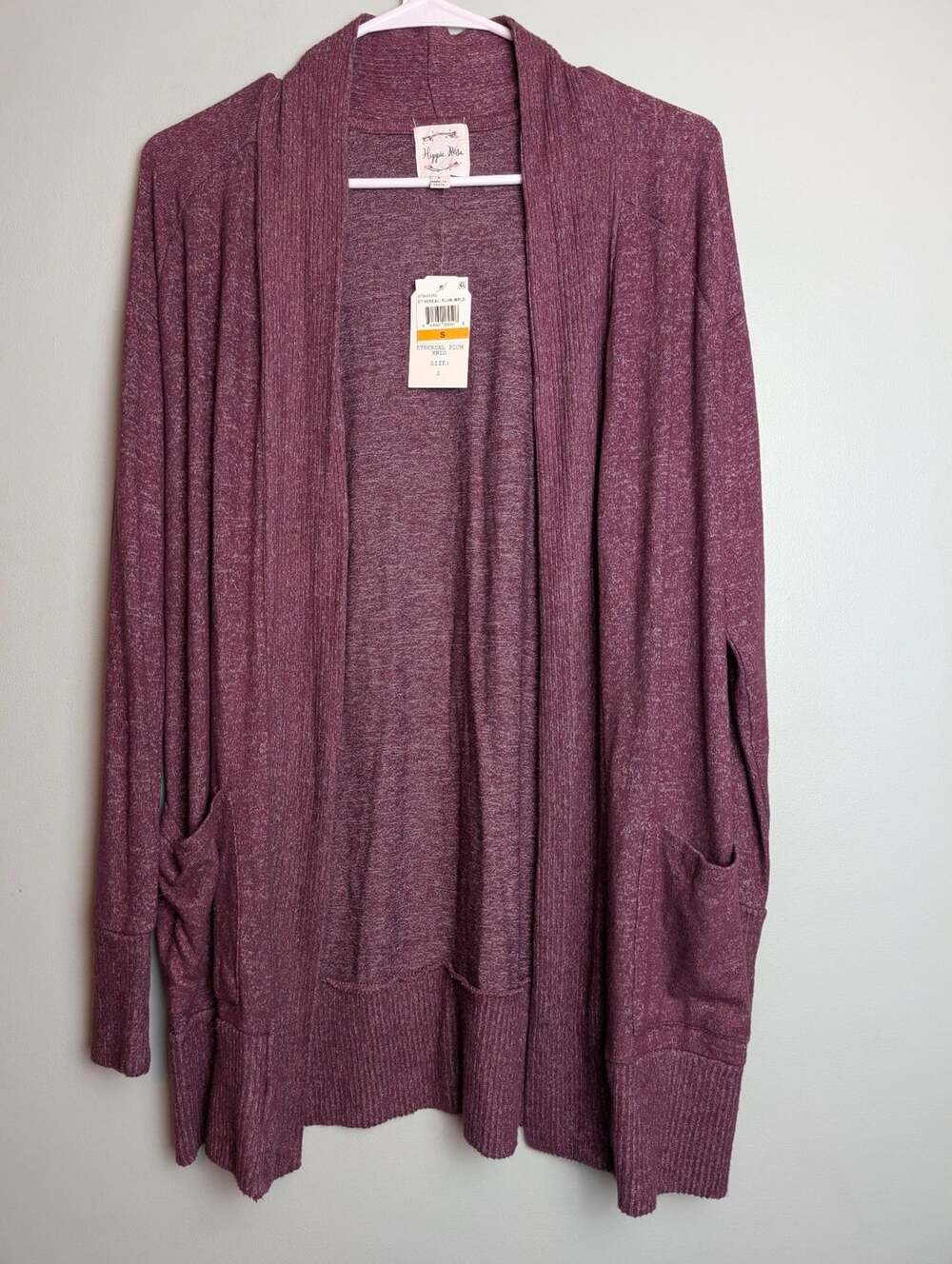 Cozycore Autumnvibes Hippie Rose Cardigan Ethereal Plum Marled